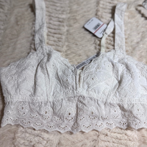 Free People Other - Free People NWT  White Eyelet Lace Bralette